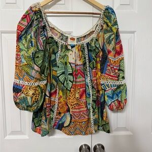 Anthropologie Multicolor Patterned Blouse